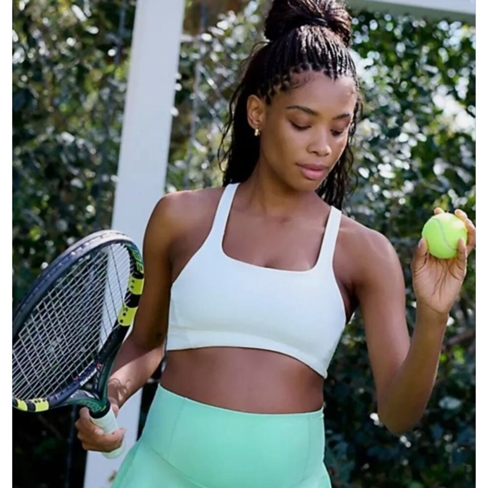 Free People FP Movement x Hatch Never Better White Square Neck Sports Bra Size S